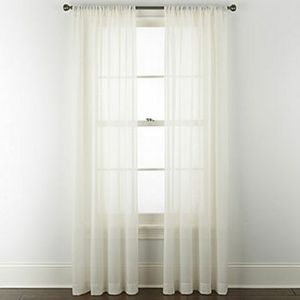 Curtain Panel Sheer Ivory 2 Piece